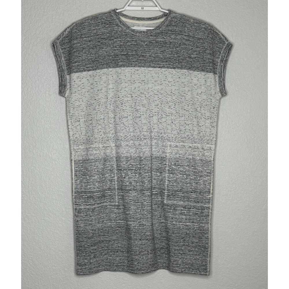 Billy Reid Womens Dress Size Small Cap‎ Sleeve Round Neck Gray Heathered Pockets
